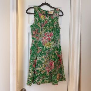 Maeve floral spring dress with sequin accents and pockets